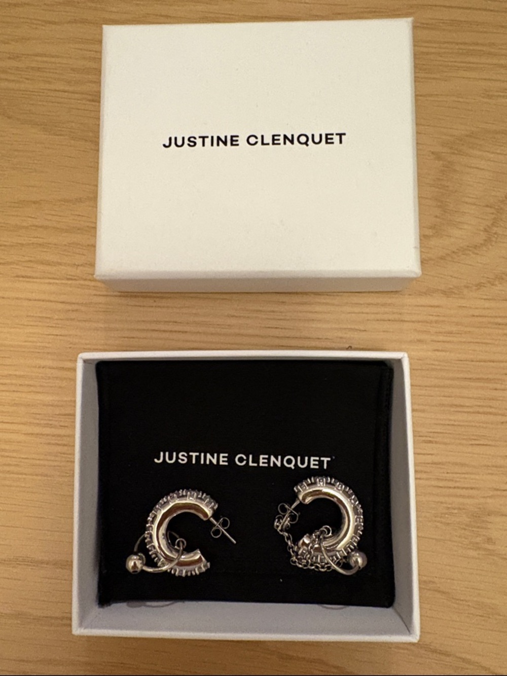 Justine Clenquet Silver Penny Earrings - Picture 3 of 3